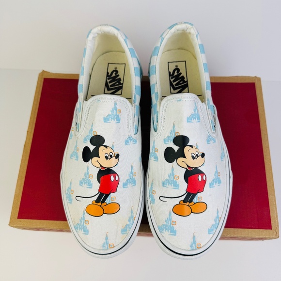 Vans Slip On Disney World 50th Anniversary Mickey Mouse Shoes Mens 7 Womens 8.5 - Picture 7 of 13